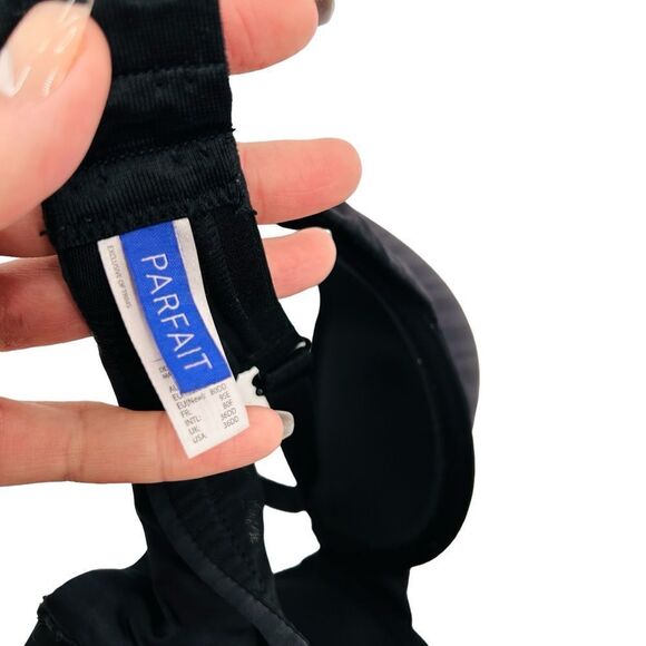 Parfait Aline Full Coverage T-Shirt Bra black subtle stripe size 36DD - Picture 6 of 7